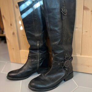 Vince Camuto Black Riding Over the Knee Boots